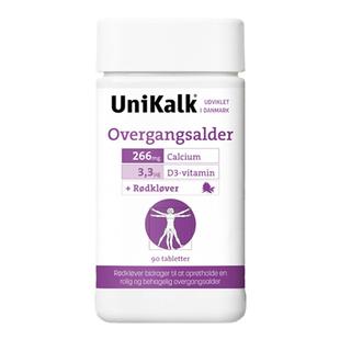 丹麦unikalk更*年期女性钙片成年补钙中年人盖片腿抽筋90粒异黄酮