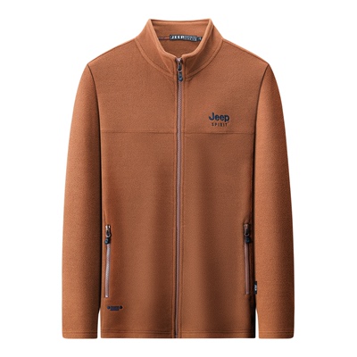 jeep抓绒衣男士摇粒绒外套开衫潮