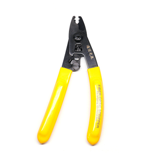 三口光纤米勒钳弥勒钳子三合一钎缆多功能乐皮线开剥器剥纤钳冷接套装红光笔不锈钢五口五合一5光纤剥线钳