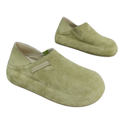 韩版磨砂皮内增高一脚蹬勃肯鞋