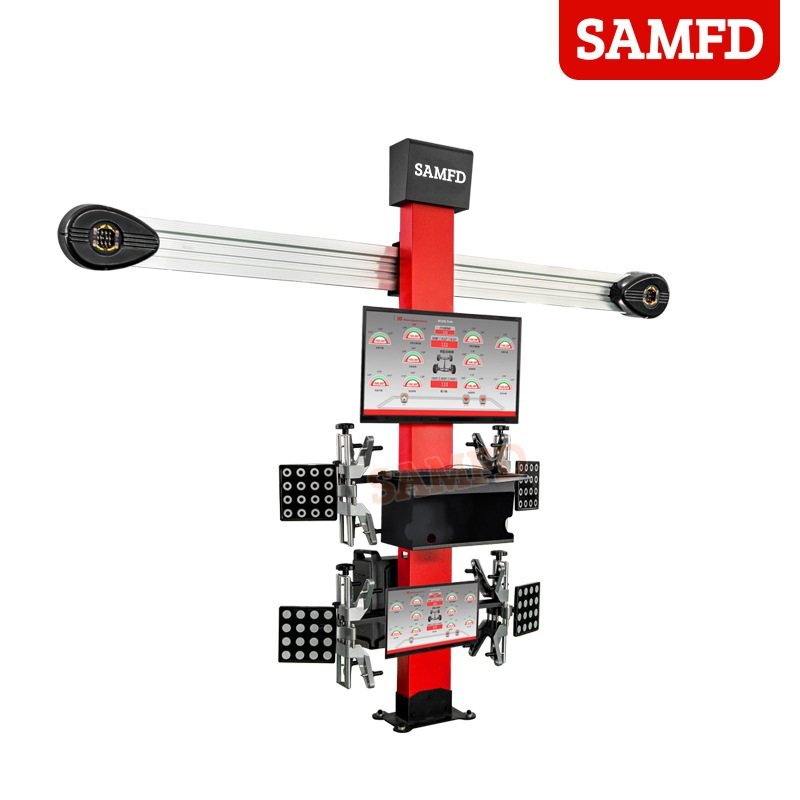SAMFD四轮定位仪双屏汽车轮胎维修保养设备汽修厂四轮定位器