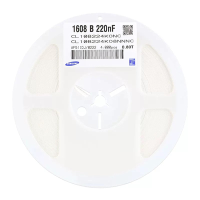 原装 0603贴片电容 220nF ±10% 16V X7R CL10B224KO8NNNC (50只)