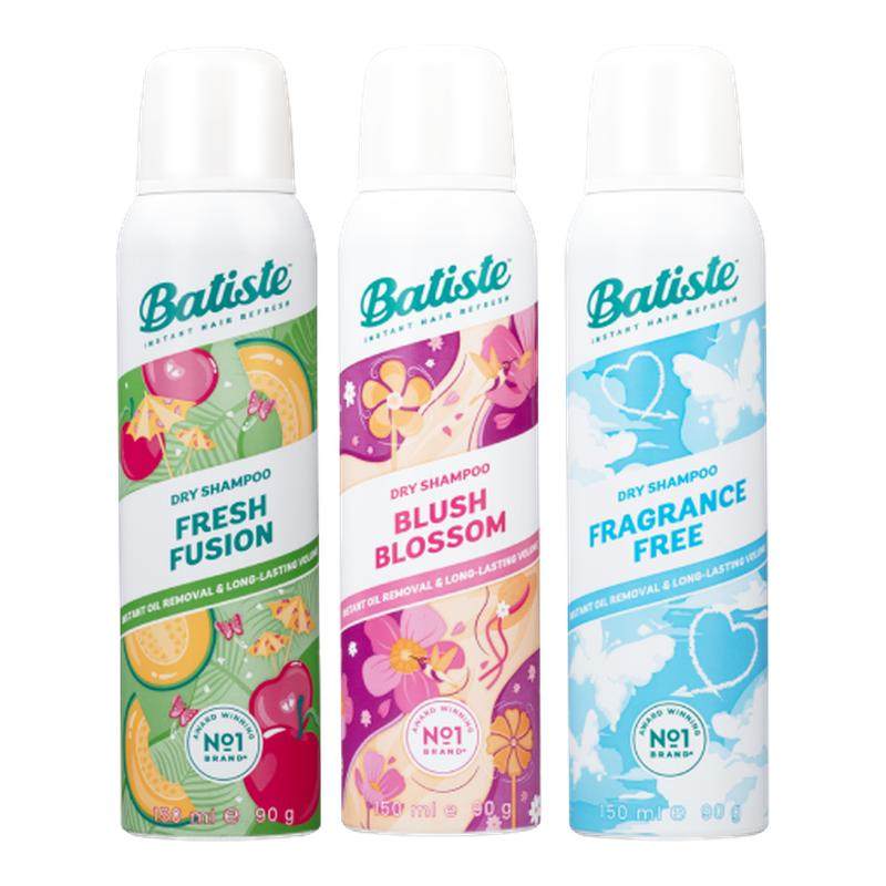 碧缇丝免洗干发喷雾洗发蓬松控油不留白3瓶