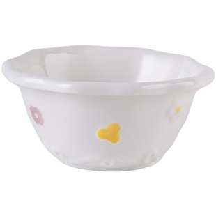 肆月盘子高级感浮雕甜品盘碟子可爱高颜值异形盘菜盘深盘陶瓷餐具