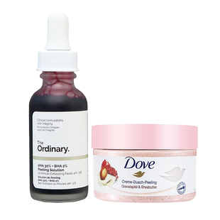 The ordinary水杨果酸精华多芬磨砂膏刷身体背部酸焕肤去角质鸡皮