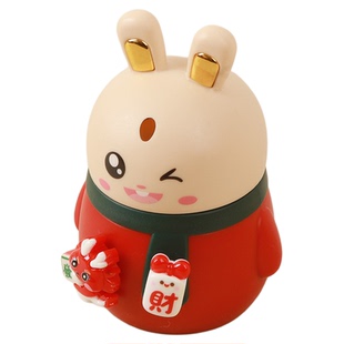 牙签盒2026新款牙签筒按压式自动弹出高颜值家用客厅高档网红兔子