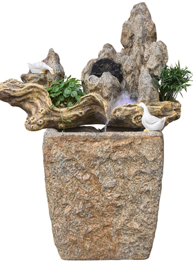 假山流水摆件循环水户外鱼池造景阳台花园布置庭院流水招财景观