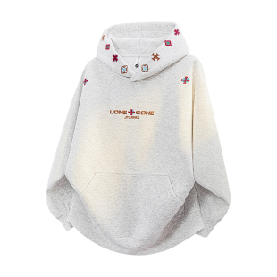 NASA STUSY美式高街2026新款春秋装男款宽松情侣潮牌连帽套头卫衣