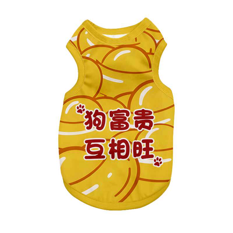 狗富贵互相旺元宝旺财宠物衣服
