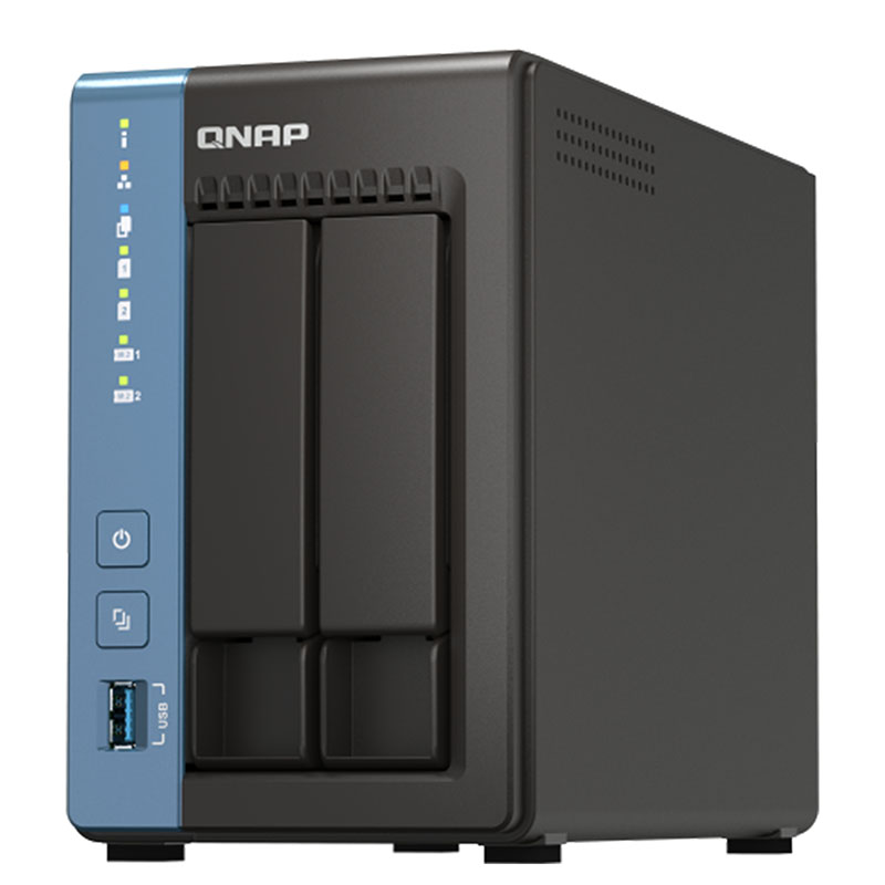 QNAP威联通 NAS TS-216-4G/CortexA55四核CPU/2x M.2 2280 PCIe/内置NPU/低功耗存储服务器nas家用