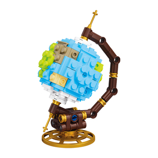 方橙积木儿童益智科学仪器拼装模型天文望远镜显微镜男孩玩具礼物