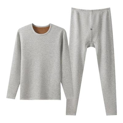 三枪加绒加厚羊毛套装裸感