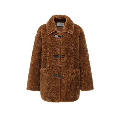 IFBYLAND羊羔毛纽扣短外套