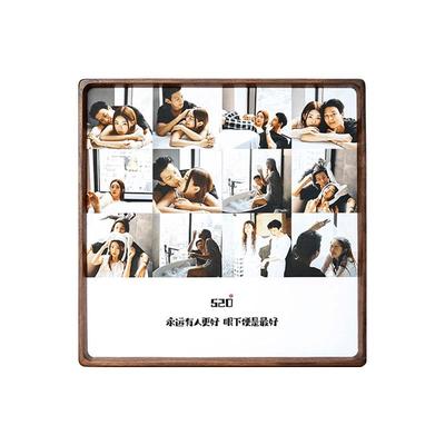 年度纪念相框实木高级感定制摆台