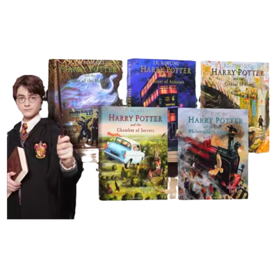 哈利波特彩绘插画版英语原版