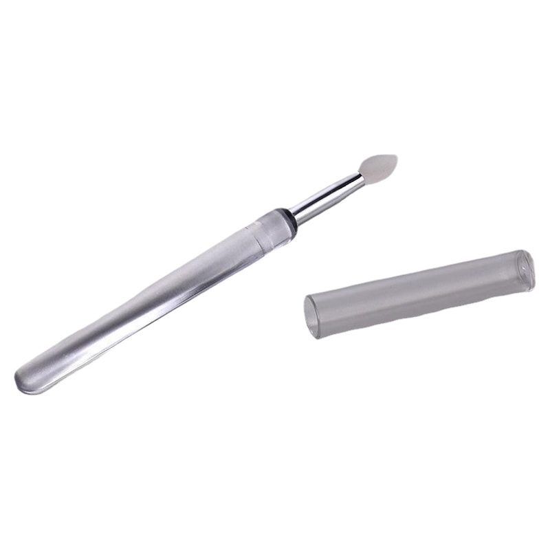 便携式硅胶唇刷有盖防尘唇膜刷唇膏刷口红刷多功能刷凡士林润唇膏