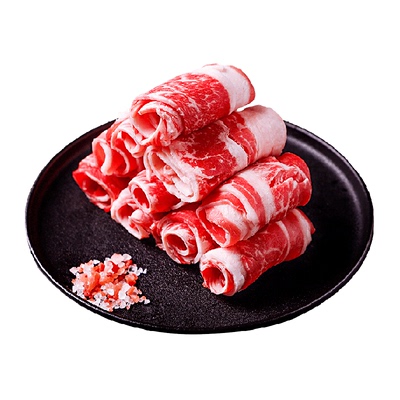 澳谷牧场雪花牛肉卷原切肥牛卷