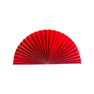 新年元旦装饰风婚庆折纸红色半圆纸扇折叠工艺扇摆件美陈橱窗布置