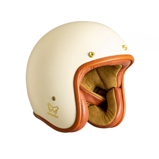 特价清仓MOTOWAY摩地威碳纤维复古头盔摩托哈雷VESPA机车半盔四季