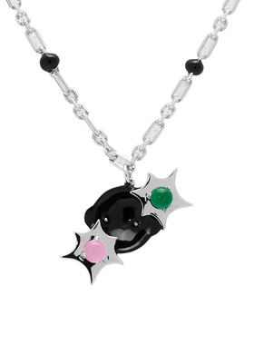 FWISH925银珐琅情侣款项链小众