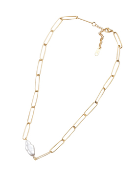 Noble Lady 冷淡风珍珠项链设计感choker锁骨链新款ins百搭饰品女