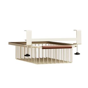 办公桌下收纳柜置物架抽屉式盒横杠悬挂篮筐桌底抽拉神器工位整理