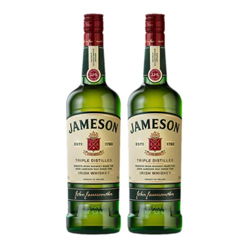 【官旗正品】Jameson尊美醇爱尔兰威士忌500ml双支洋酒调酒基酒
