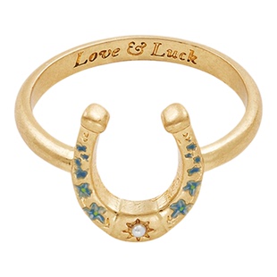 【9折上新】Fable珍珠马蹄珐琅彩戒指女小众设计轻奢高级感指环