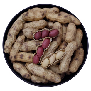 新货东北四粒红 红皮花生 带壳 熟原味花生现炒现卖 包邮