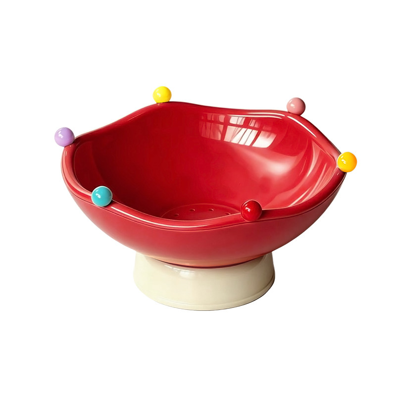 水果盘家用款水果篮带叉子客厅茶几零食摆放盘轻奢干果盘旋转沥水