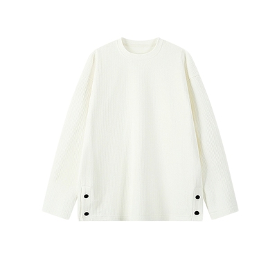 2025春季新款肌理感圆领长袖T恤