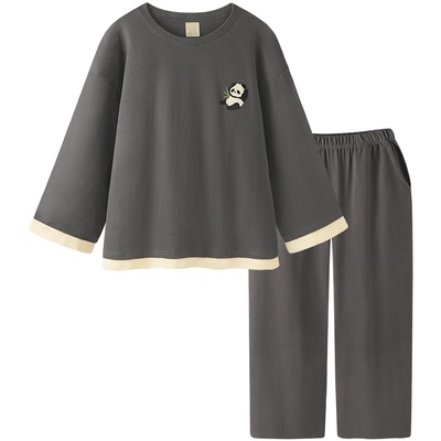 睡衣男款大码纯棉磨毛长袖家居服