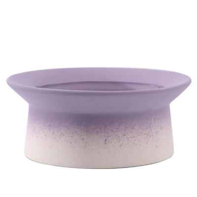 圆拼盘纯色渐变素烧陶瓷花盆有孔