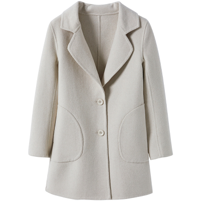 秋冬中长款双面羊绒大衣