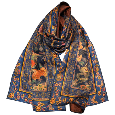 香云纱国风披肩高端送礼真丝长巾