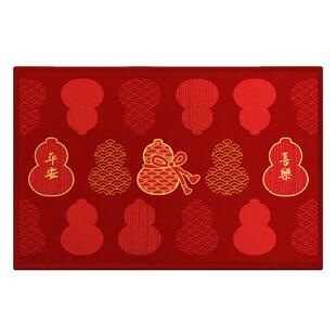 马年入户门地垫进门口脚垫2026新款仿亚麻家用新年乔迁地毯可裁剪