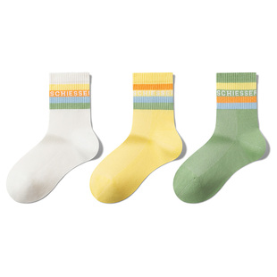 3双装SCHIESSER舒雅童装男女童舒美棉亲肤3A抗菌透气中筒袜子