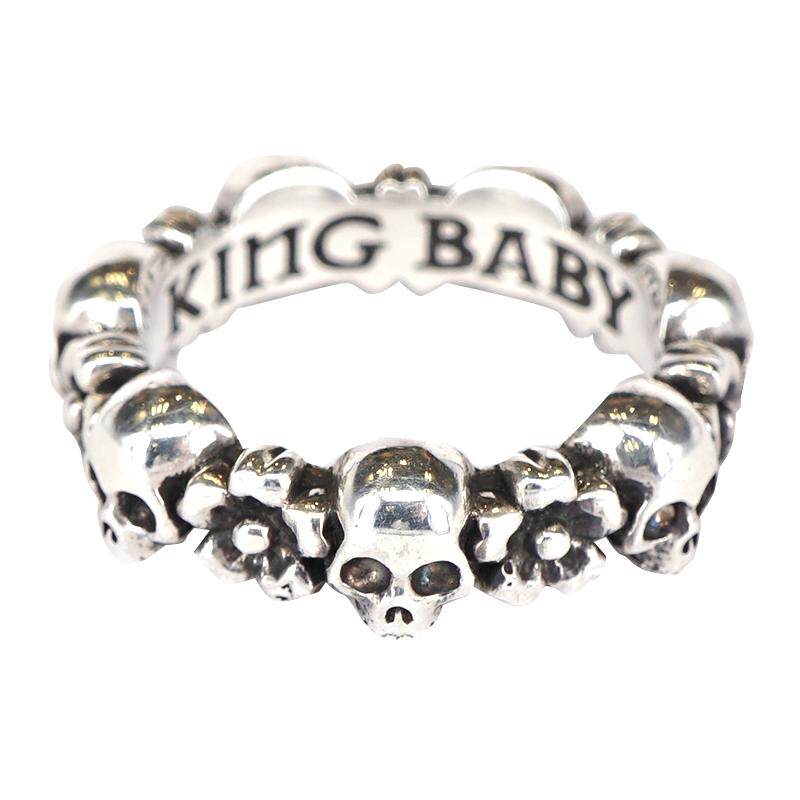 KINGBABY樱花骷髅联排戒指情侣