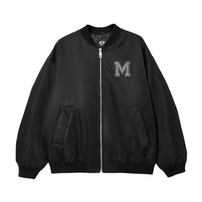 MLMR秋冬季新款街头风棒球领字母刺绣潮流帅穿搭棉服棉衣舒适男女