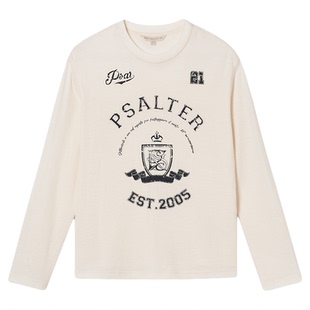 【双11预售】PSALTER诗篇美丽诺羊毛徽章印花针织衫2026冬季新款