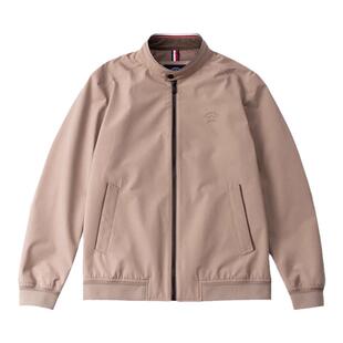 德鲨短款圆领夹克男青年秋季新款纯色上衣男装休闲外套