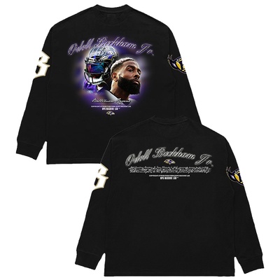 DPS长袖美式街头橄榄球复古T恤