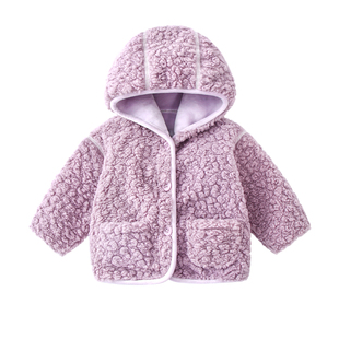 宝宝连帽冬季外套男童保暖上衣婴儿秋冬衣服女童加绒加厚2026新款