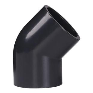 三厘水族鱼缸管件专用溢彩45度弯头白色黑色UPVC塑胶45°国标弯头