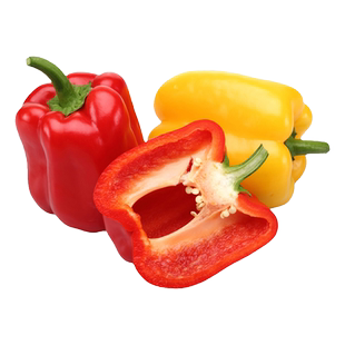 壹香 红黄彩椒450g 新鲜灯笼椒 圆椒 甜辣椒农家时令蔬菜沙拉食材