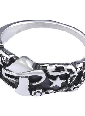 轻奢简约欧美风潮流钛钢戒指饰品