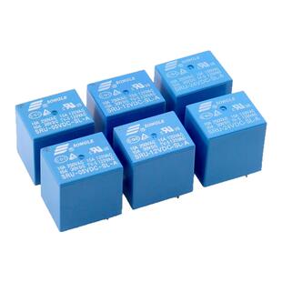 松乐继电器SRU-05V 12V 24VDC-SL-C 4脚5脚10A继电器SRU-05VDC-SL