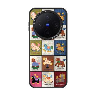 适用vivox300/oppofindx9手机壳X300Pro磁吸保护套200ultra马年s高级好看本命年ProMini防摔格子马外壳新年