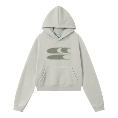 CryingCenter 加绒连帽短logo卫衣 460g  哭喊中心