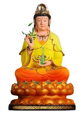 全莲黄衣全佛堂四圣观音菩萨佛像